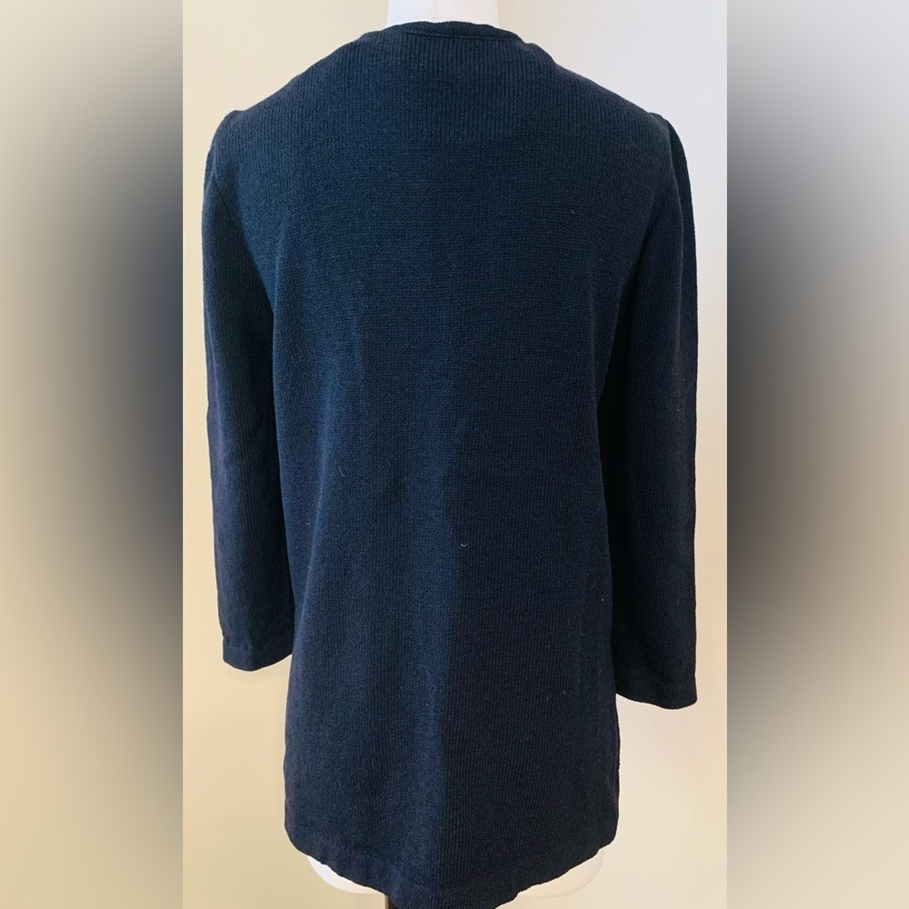 St. John Knit Basic Black Button Front Jacket in … - image 6